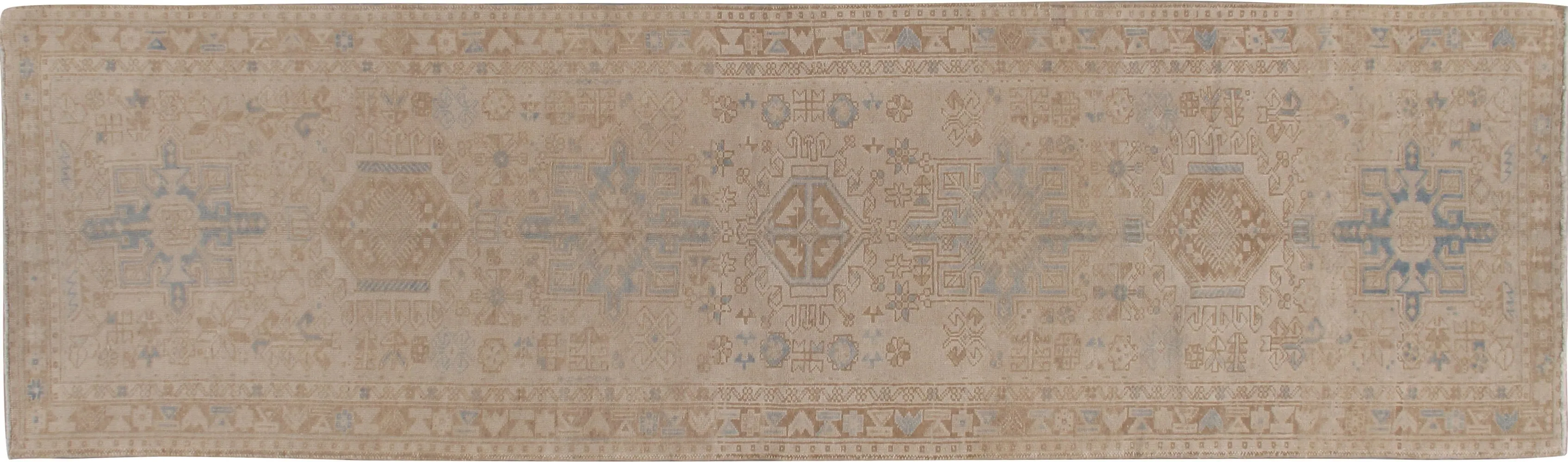 Turkish Oushak Runner 3' x 10'4' - Beige