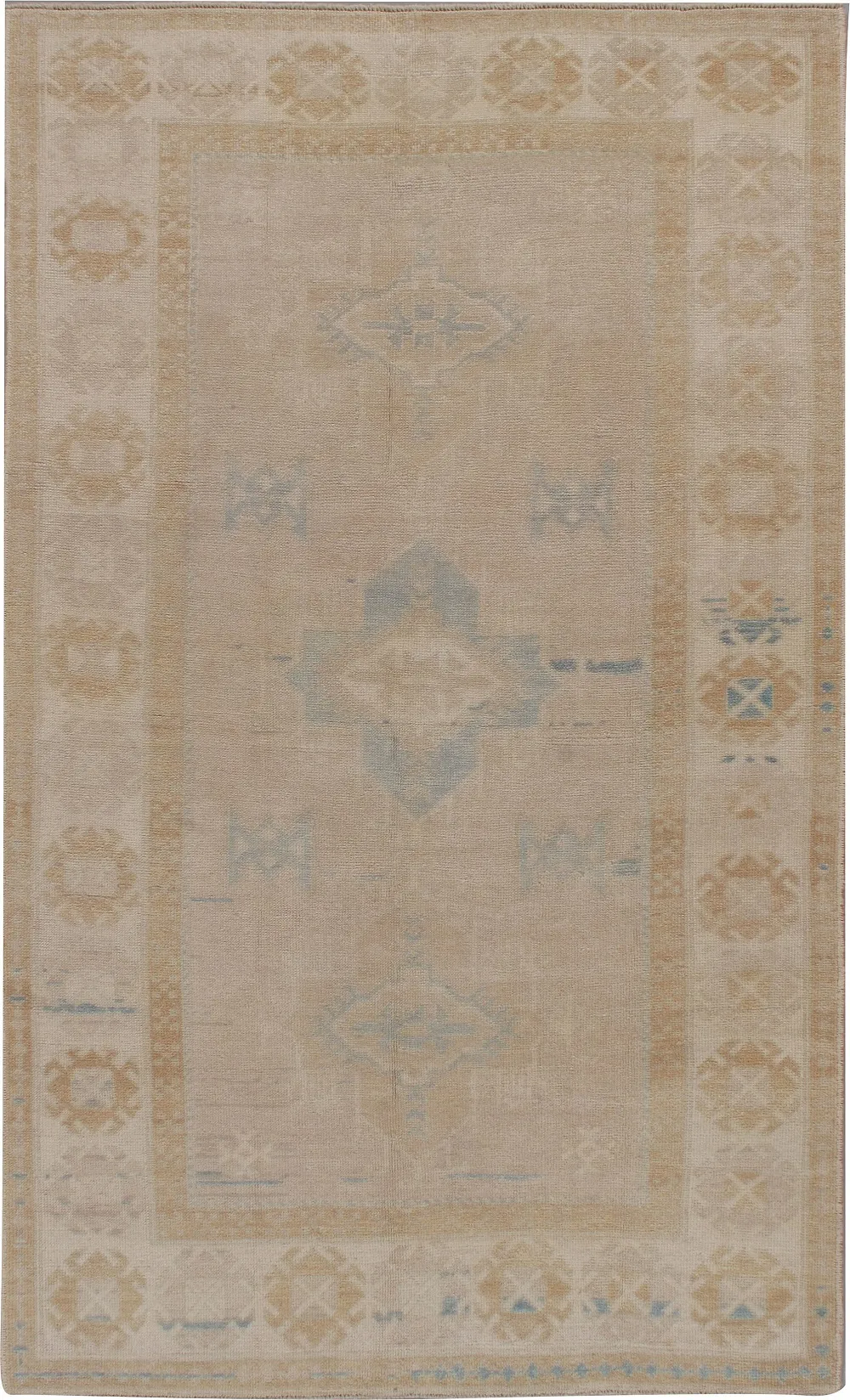 Turkish Oushak Rug 4'7' x 7'5' - Beige - Beige