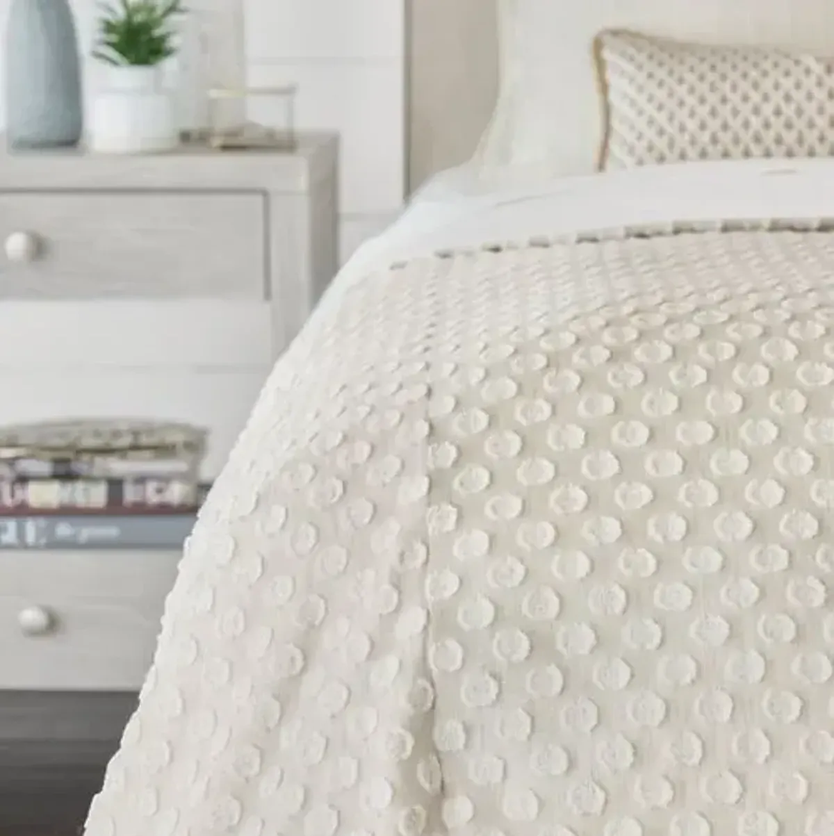 Lillia Polka Dot Duvet Cover - Ivory - Eastern Accents