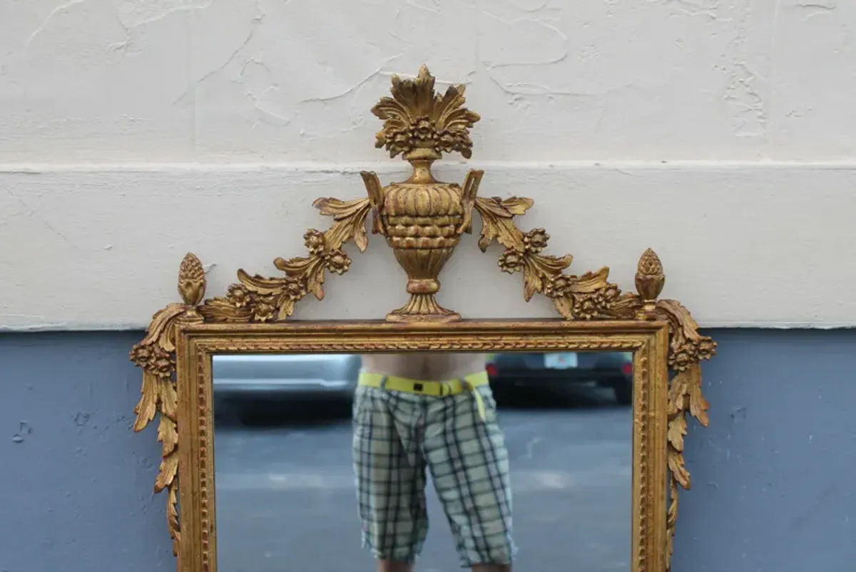 19thc Carved Giltwood Neoclassic Mirror - Something Vintage - Gold