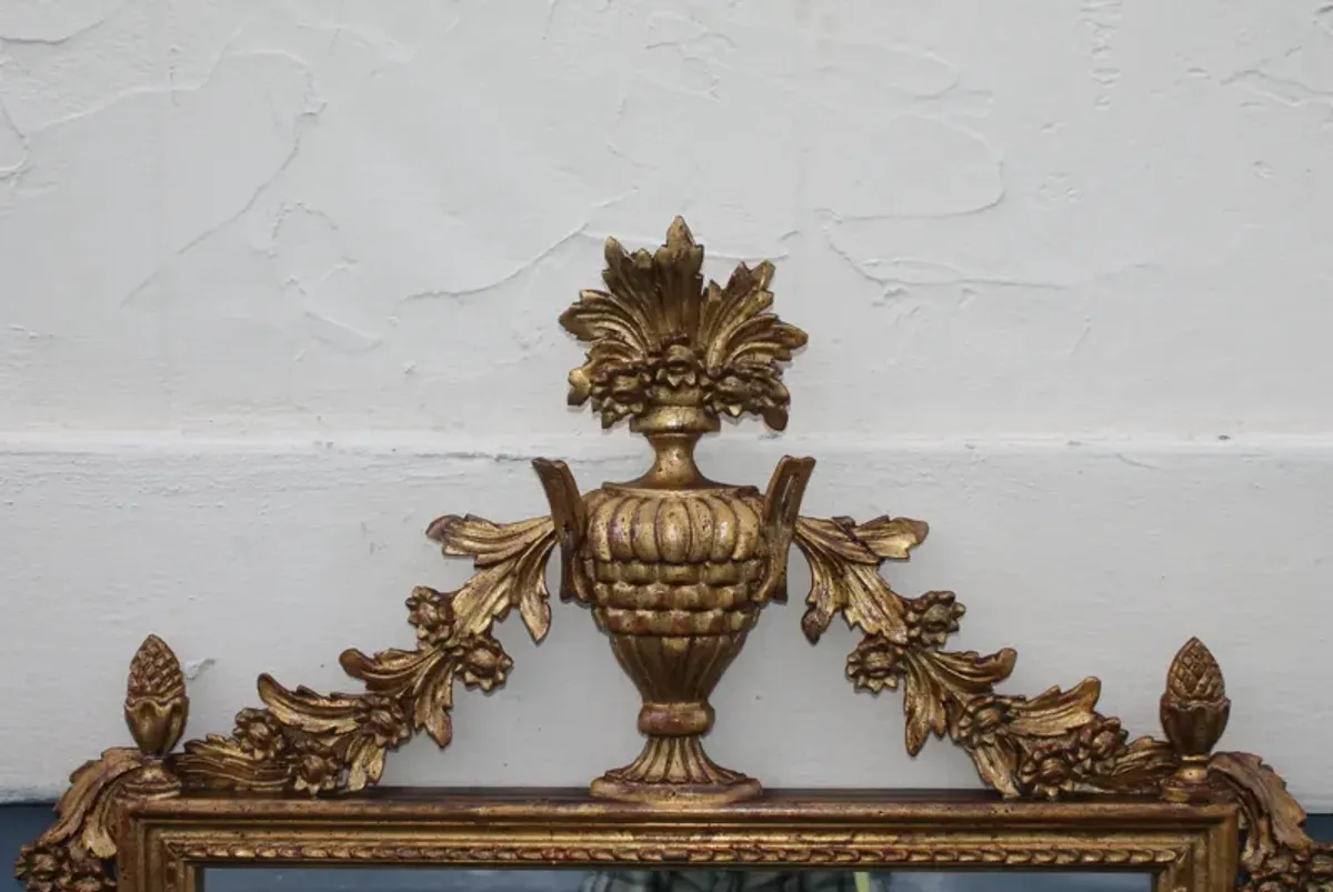 19thc Carved Giltwood Neoclassic Mirror - Something Vintage - Gold