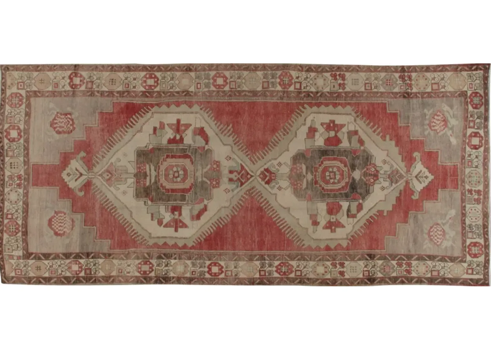 Turkish Rug Runner 5'8' x 12' - red - red