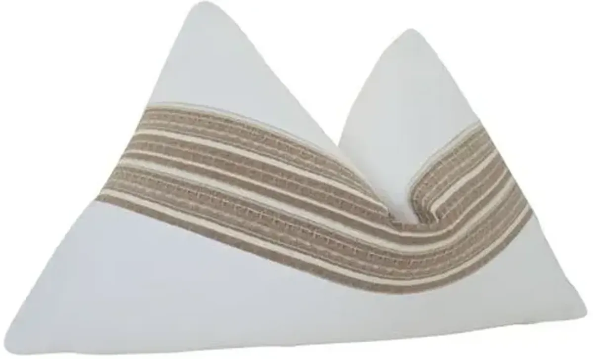 Canyon 25x16 Pillow - White/Tan