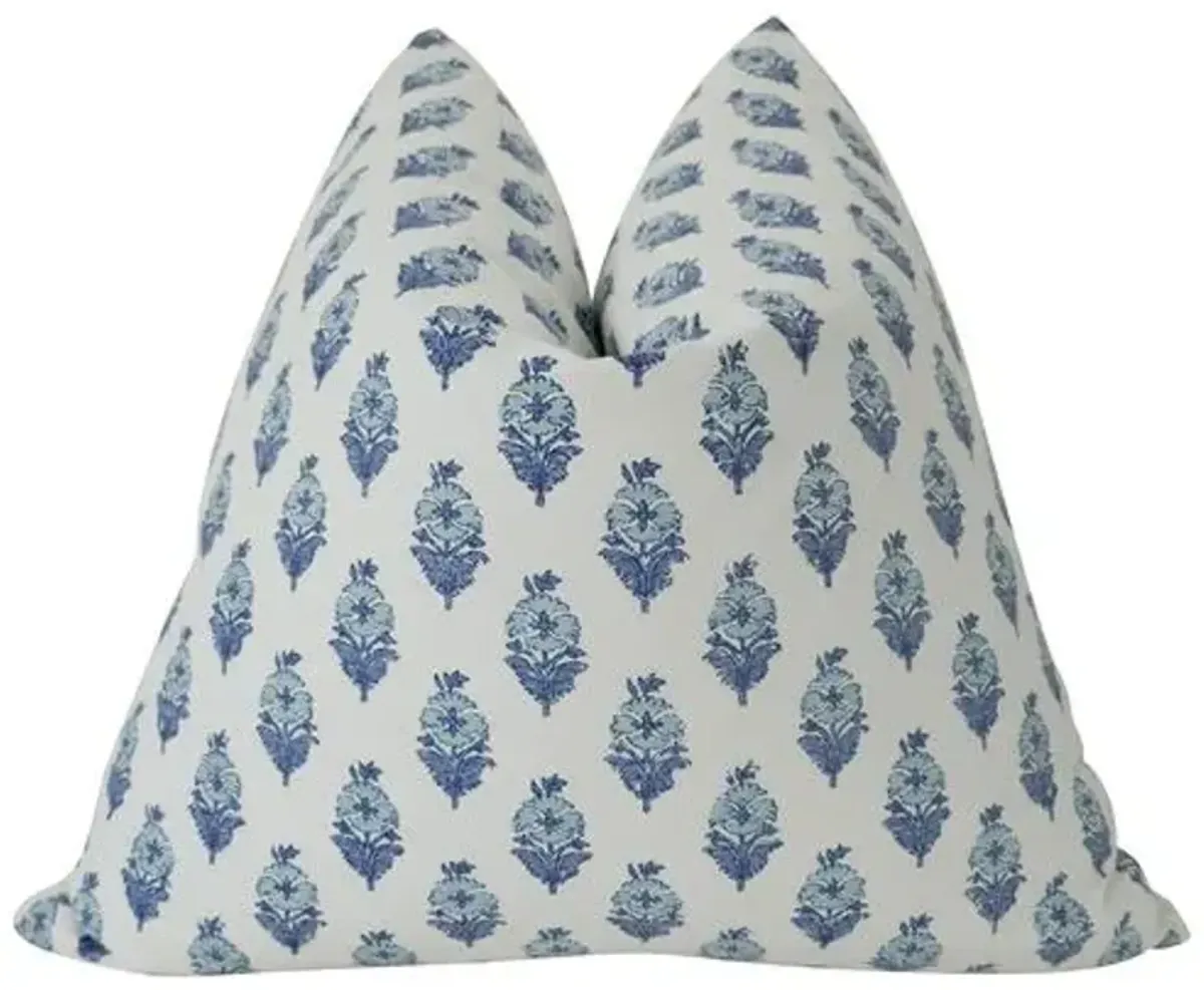 Valencia 24x24 Pillow - Indigo/White