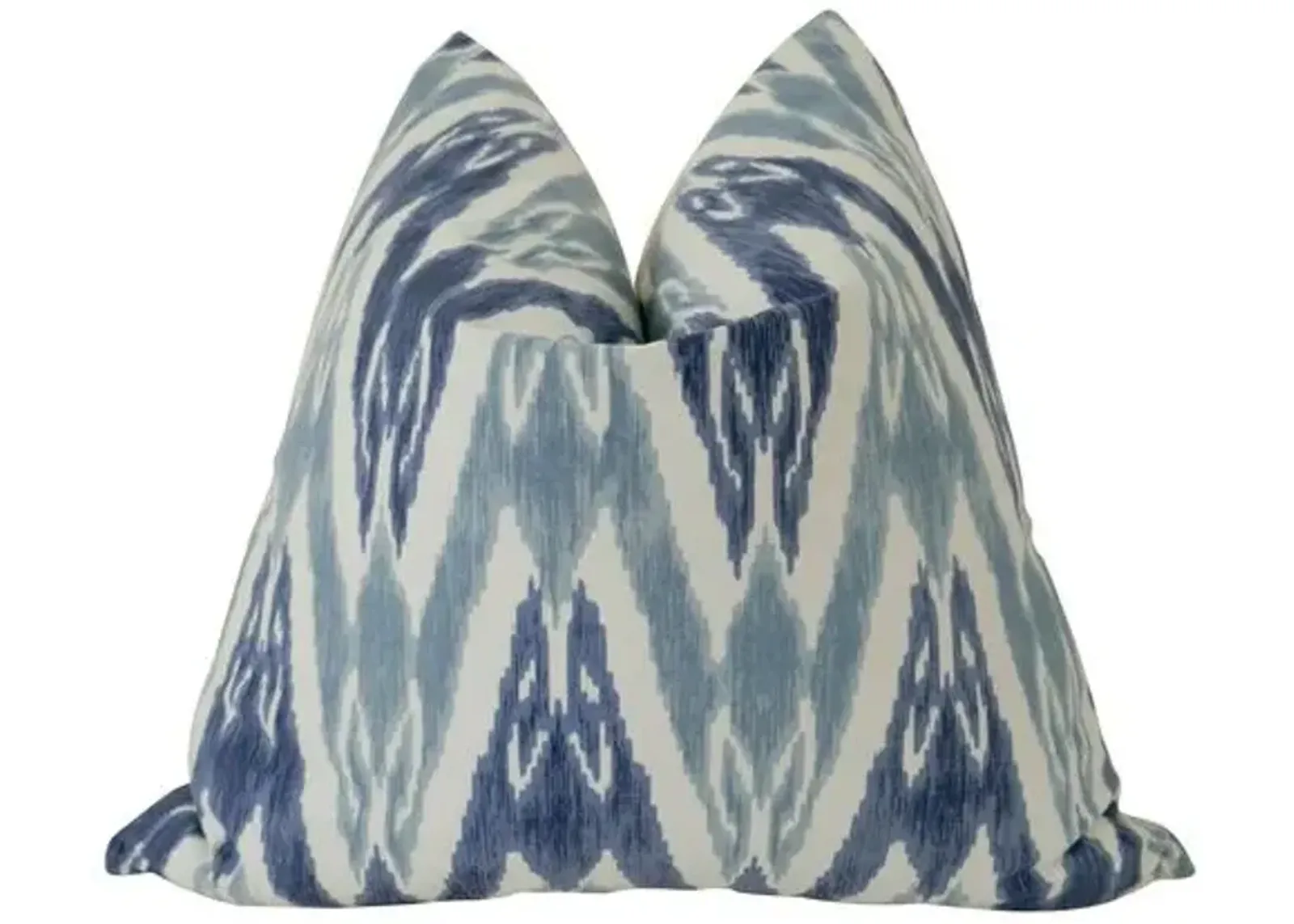 Palms 24x24 Pillow - Indigo/White