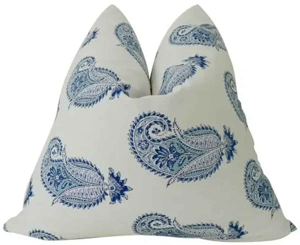 Cypress 24x24 Pillow - Indigo/White