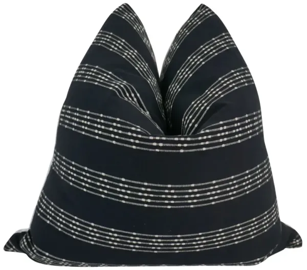 Tiburon 24x24 Pillow, Black/White