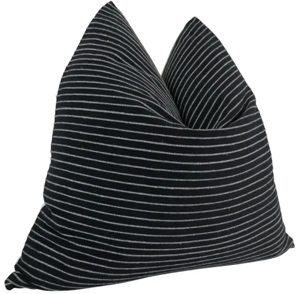 Sierra 24x24 Pillow, Black/White