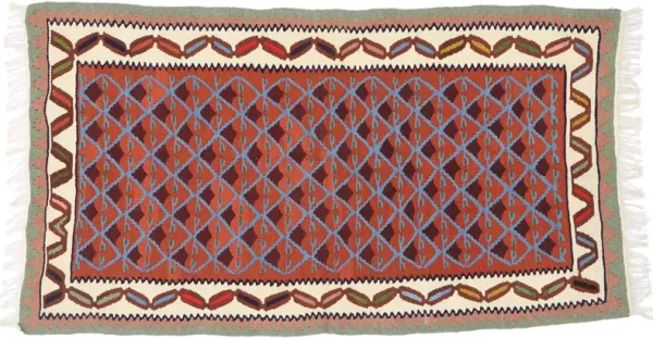 Vintage Persian Shiraz Rug - 3'2"x5'7" - Esmaili Rugs & Antiques - Red - Red