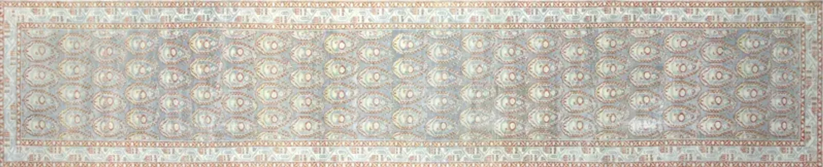 1920s Persian Melayer Runner - 3'4"x16'2" - Nalbandian - Blue