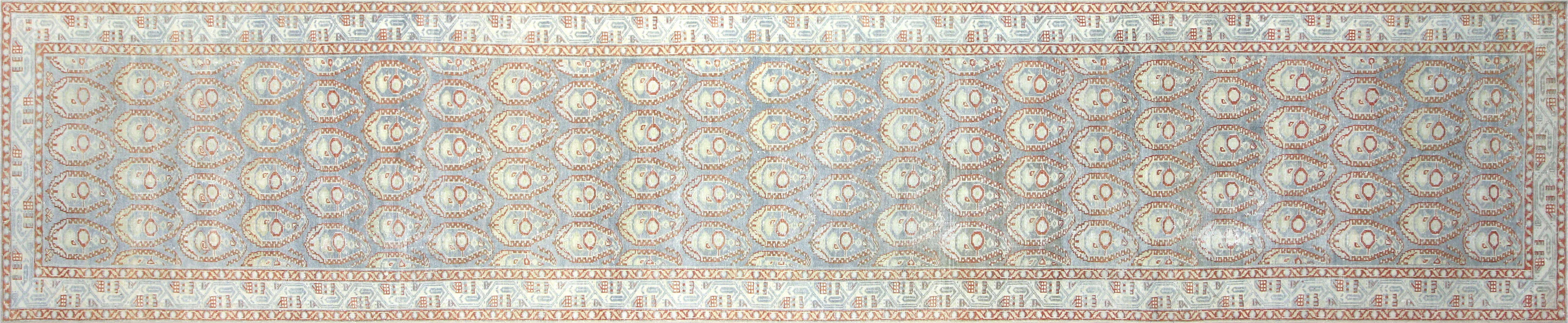 1920s Persian Melayer Runner - 3'4"x16'2" - Nalbandian - Blue