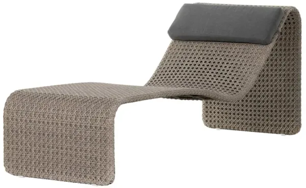 Baker Outdoor Woven Chaise, Brown