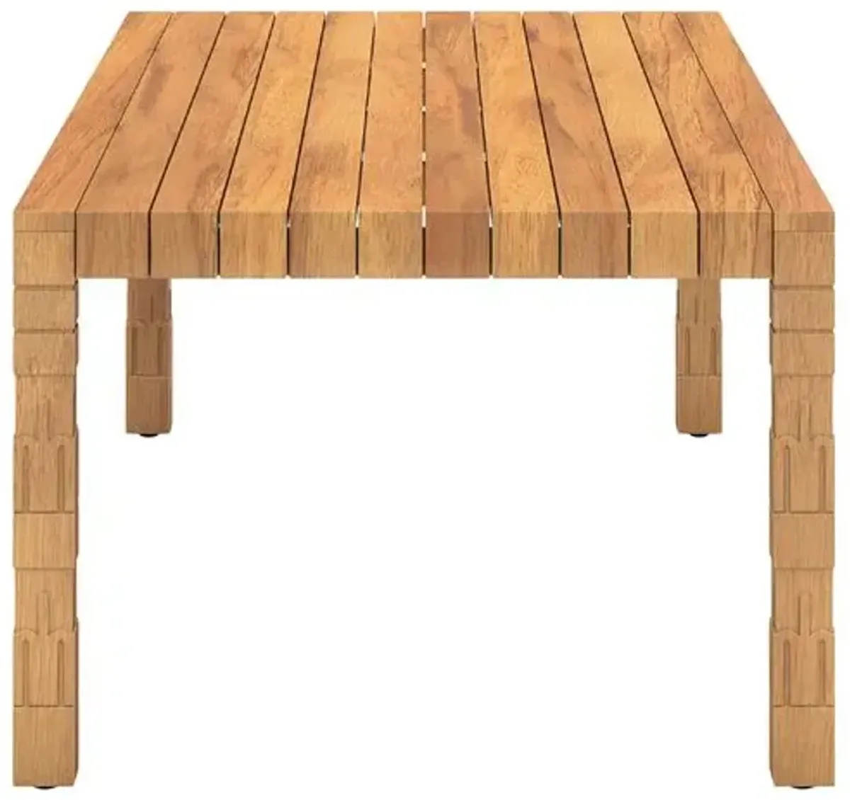 Akira Outdoor 86" Dining Table - Natural Teak