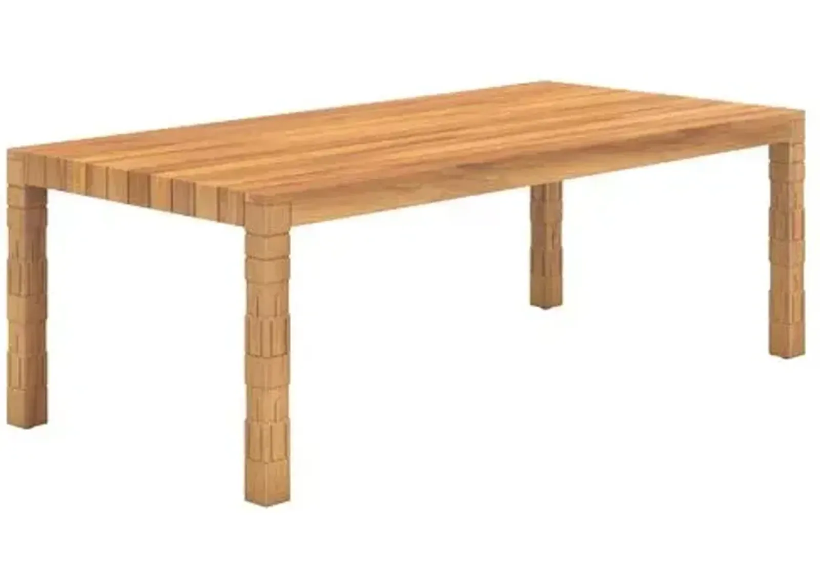 Akira Outdoor 86" Dining Table - Natural Teak