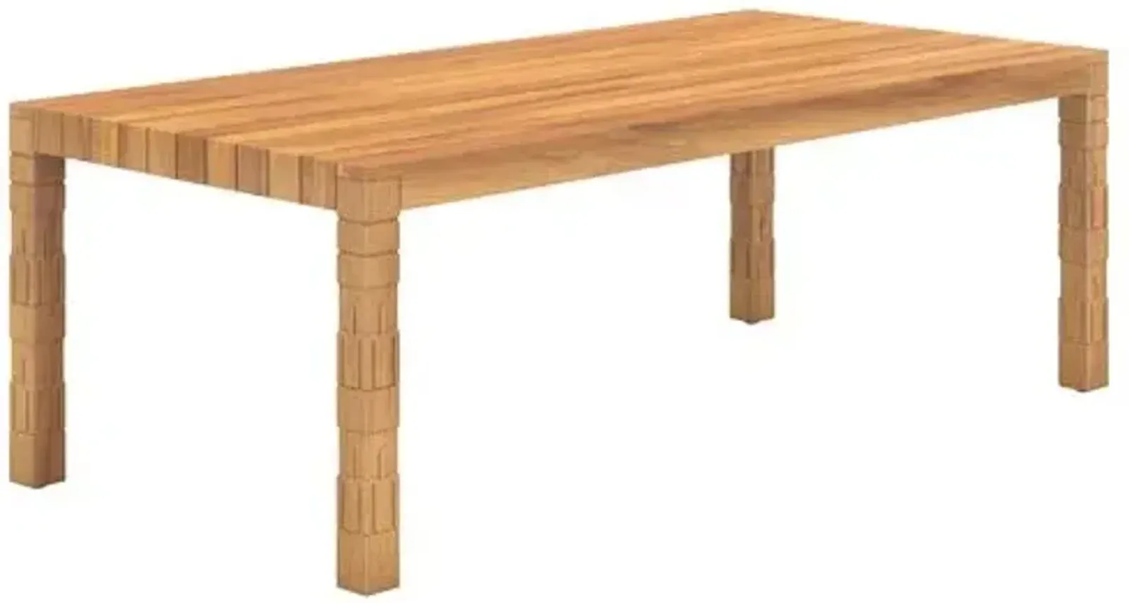 Akira Outdoor 86" Dining Table - Natural Teak