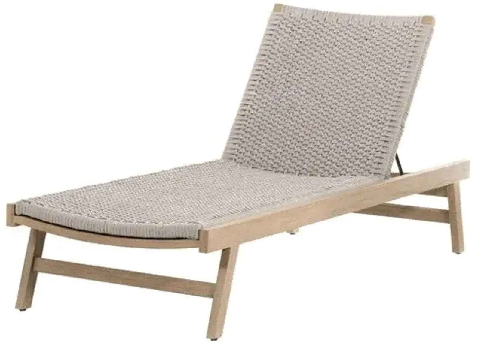 Wilder Rope Outdoor Chaise - Washed Brown - Gray - Comfortable, Sturdy, Stylish