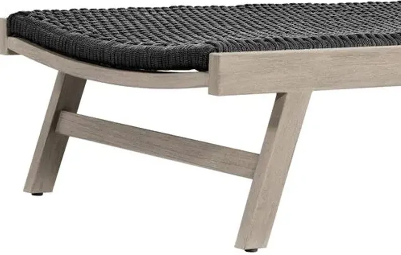 Wilder Rope Outdoor Chaise - Weathered Gray - Comfortable, Sturdy, Stylish