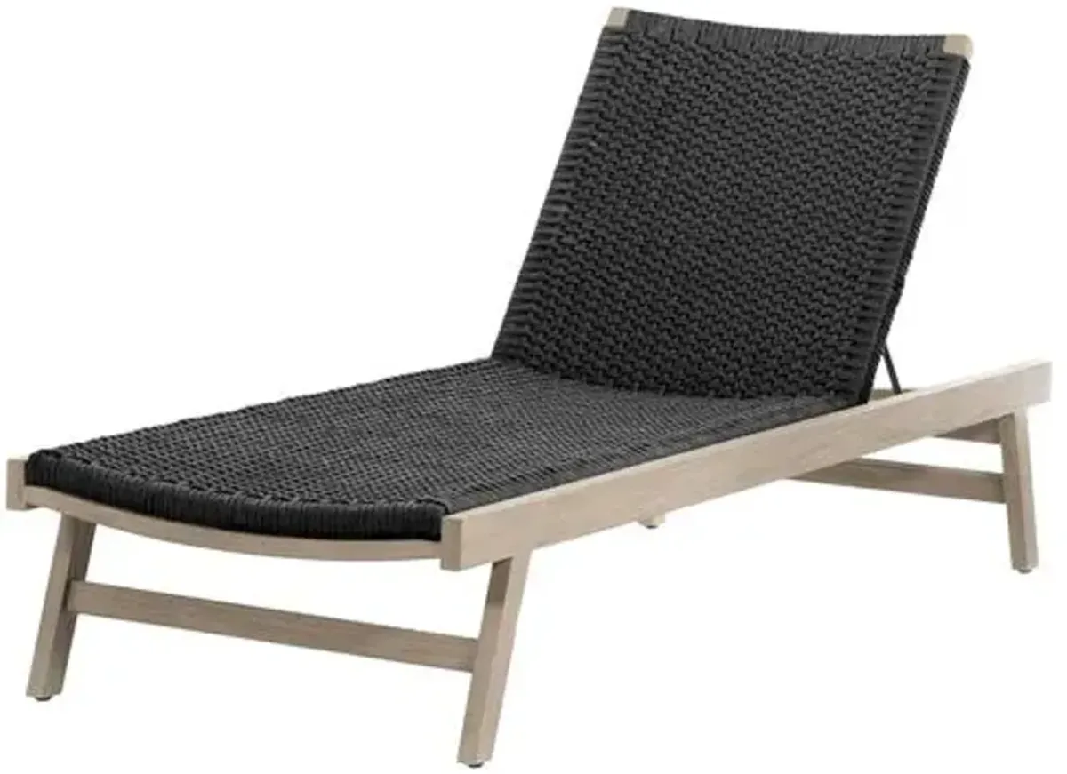 Wilder Rope Outdoor Chaise - Weathered Gray - Comfortable, Sturdy, Stylish