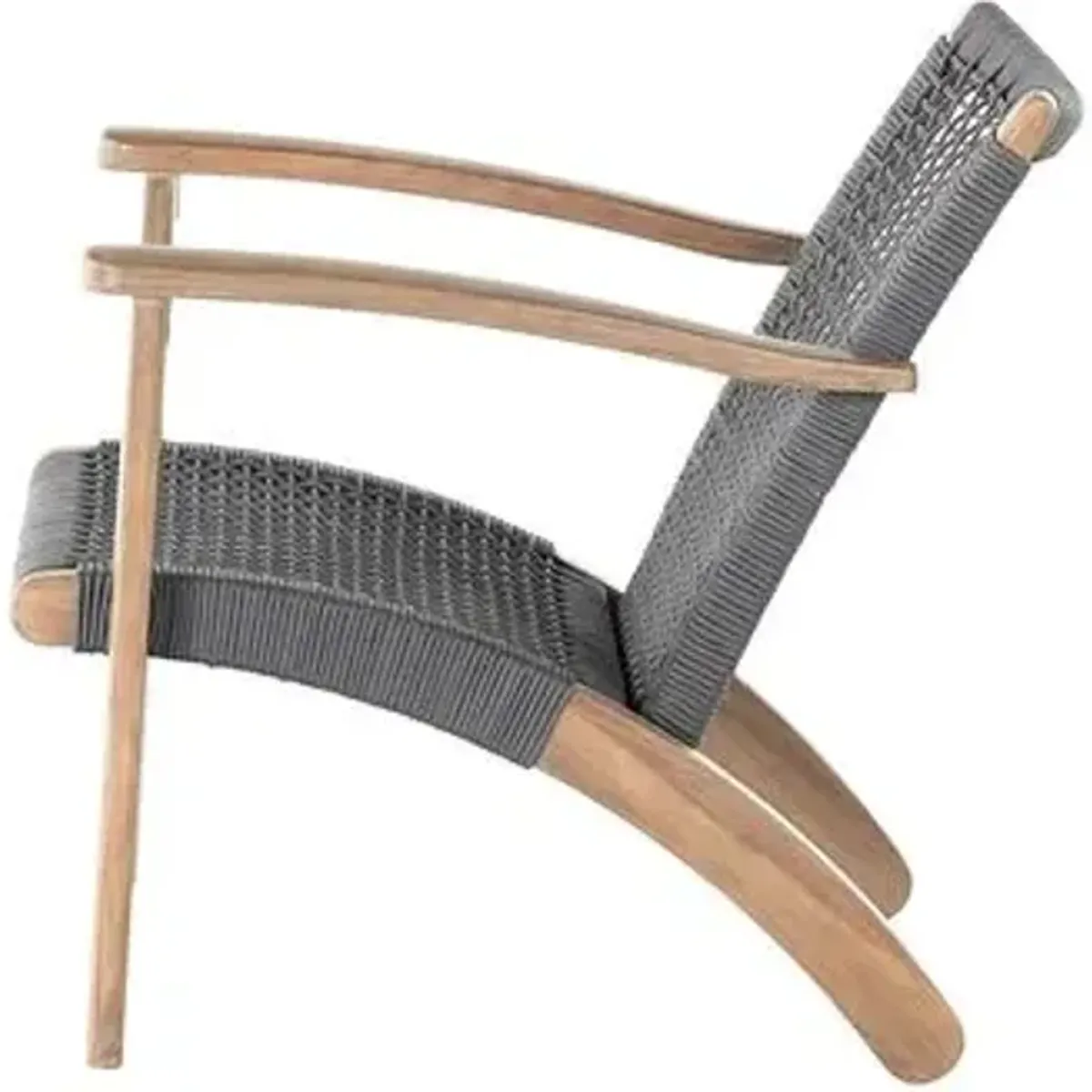 Birar Outdoor Rope Chair - Natural/Grey - Gray