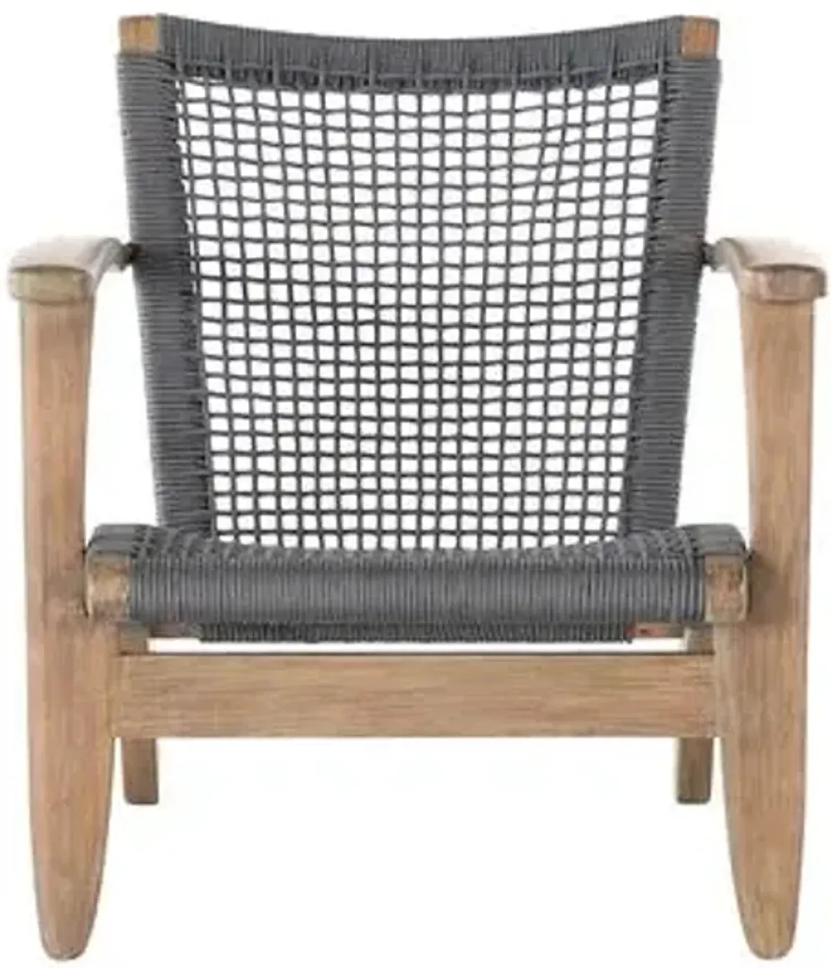 Birar Outdoor Rope Chair - Natural/Grey - Gray