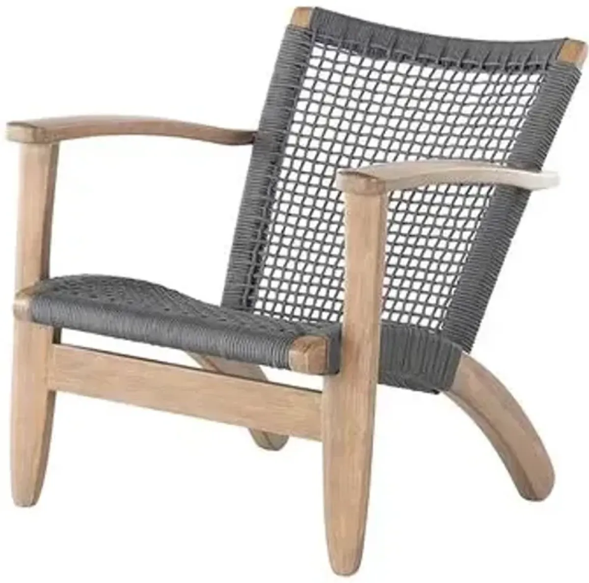 Birar Outdoor Rope Chair - Natural/Grey - Gray