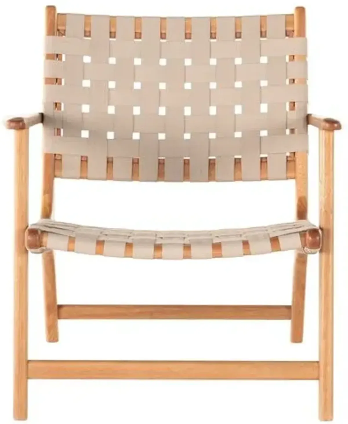 Mabel Outdoor Accent Chair - Auburn/Soft Khaki - Beige, Comfortable, Durable