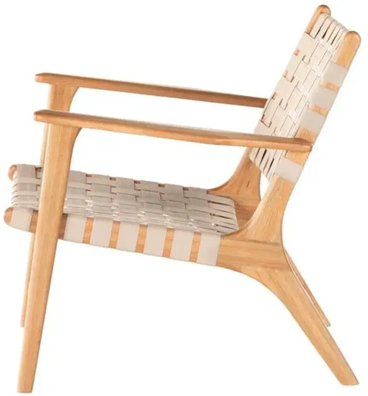 Mabel Outdoor Accent Chair - Auburn/Soft Khaki - Beige, Comfortable, Durable