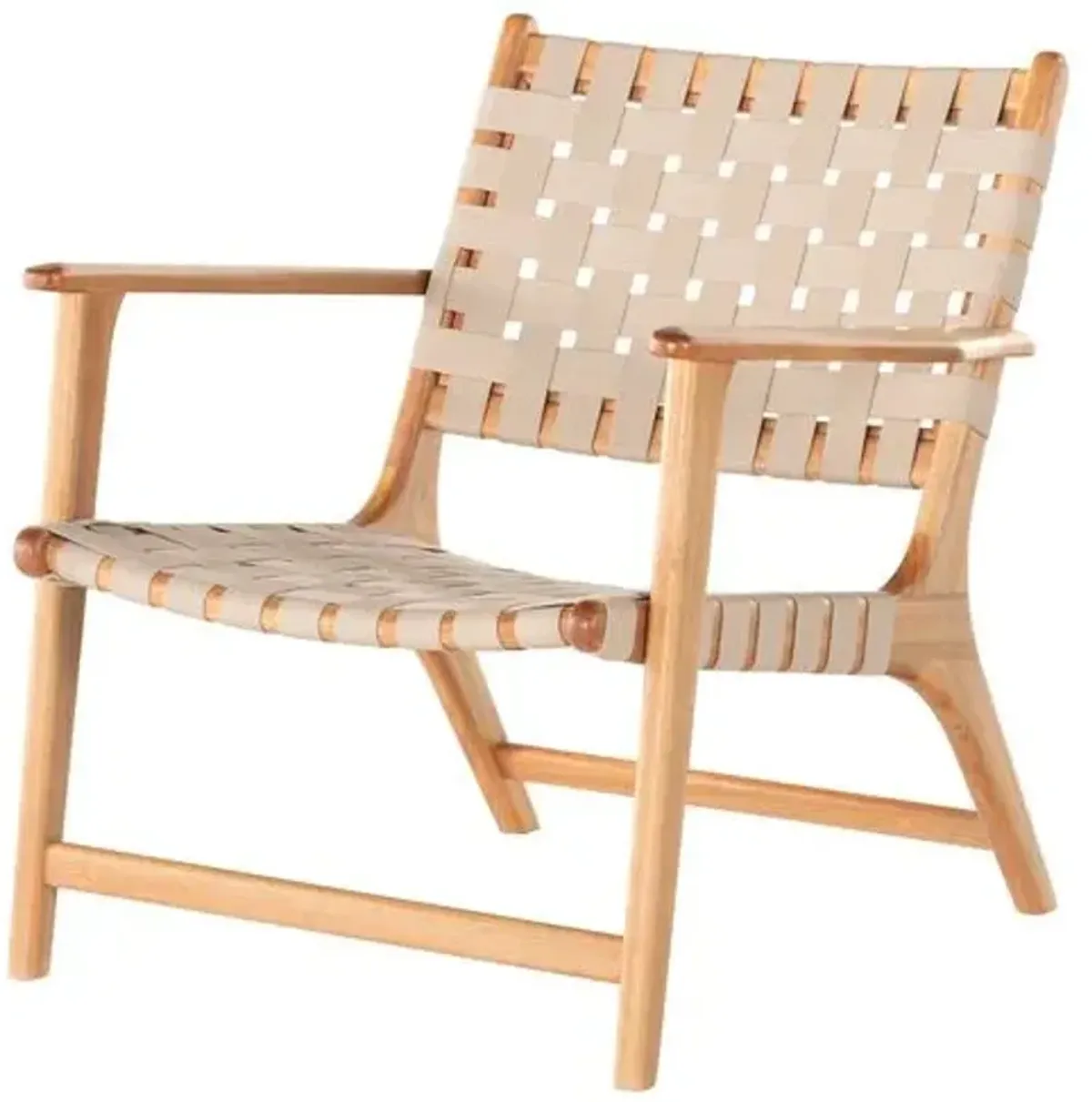 Mabel Outdoor Accent Chair - Auburn/Soft Khaki - Beige, Comfortable, Durable