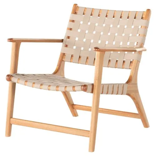 Mabel Outdoor Accent Chair - Auburn/Soft Khaki - Beige, Comfortable, Durable