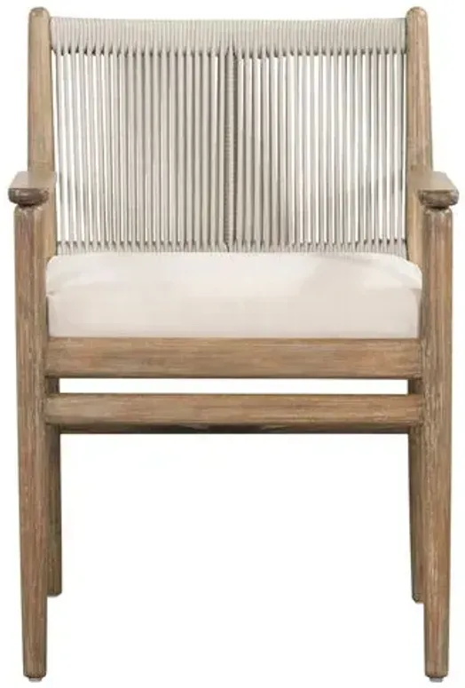 Maria Outdoor Dining Armchair - Natural - Brown