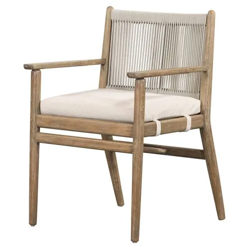 Maria Outdoor Dining Armchair - Natural - Brown