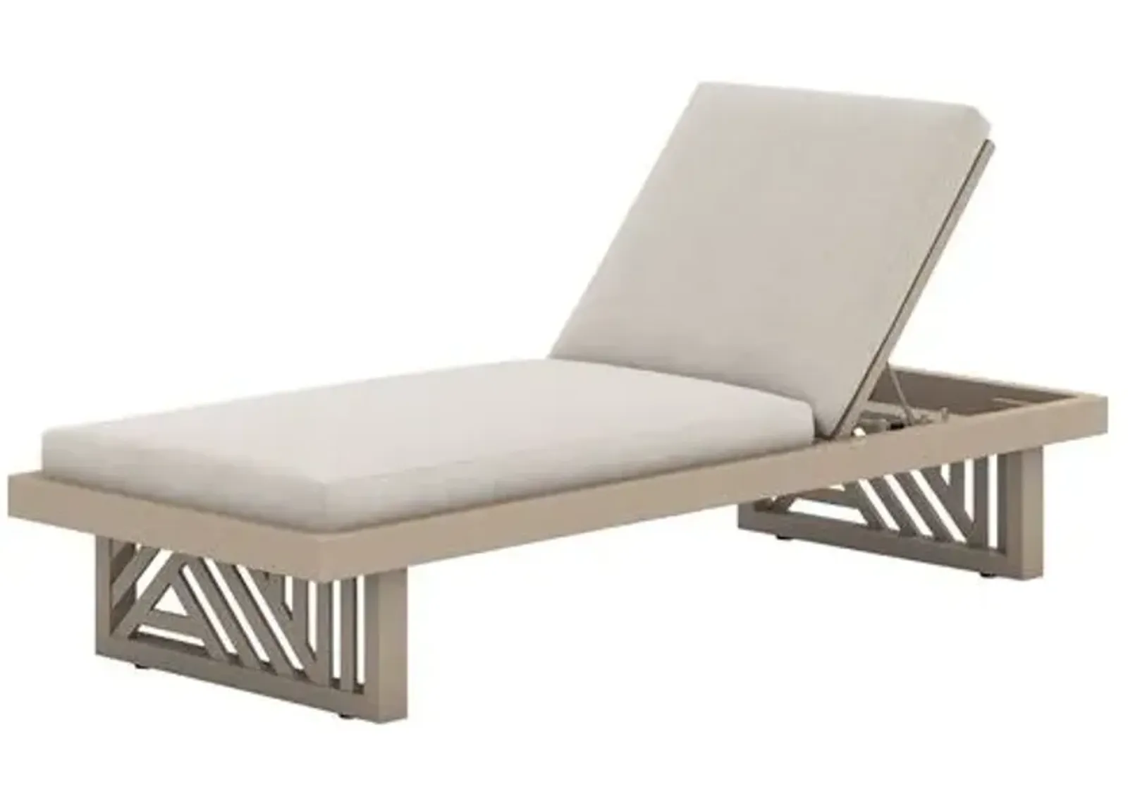 Jace Outdoor Chaise - Brown/Stone Gray - Comfortable, Sturdy, Stylish