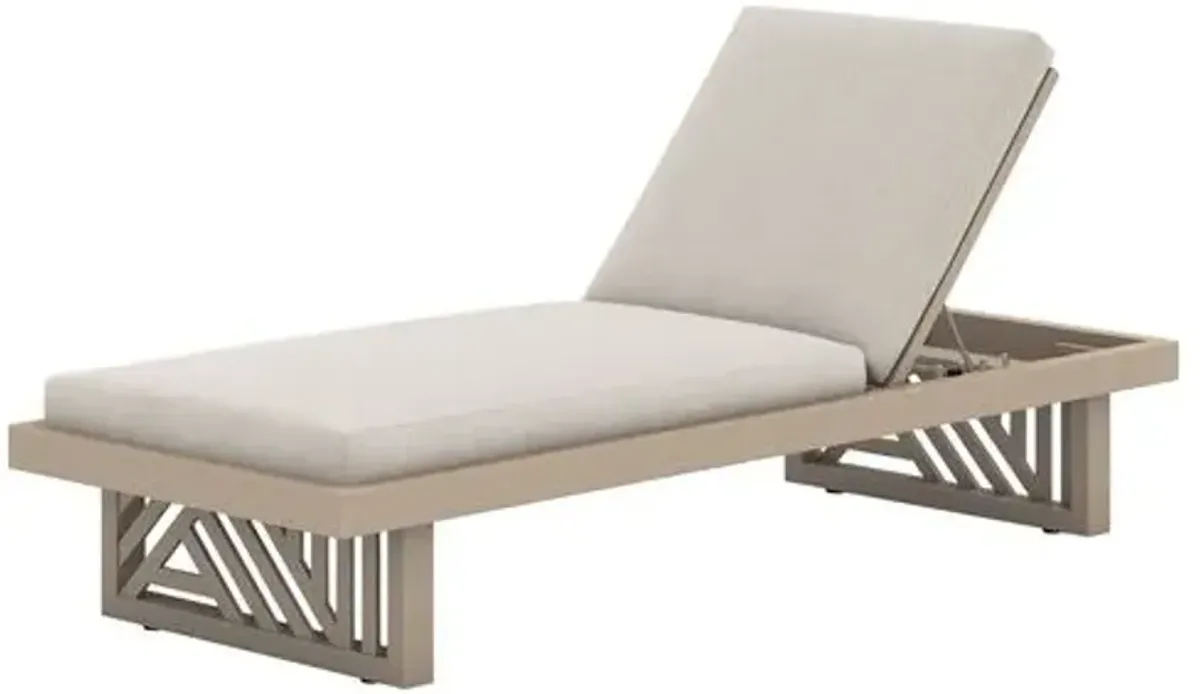 Jace Outdoor Chaise - Brown/Stone Gray - Comfortable, Sturdy, Stylish