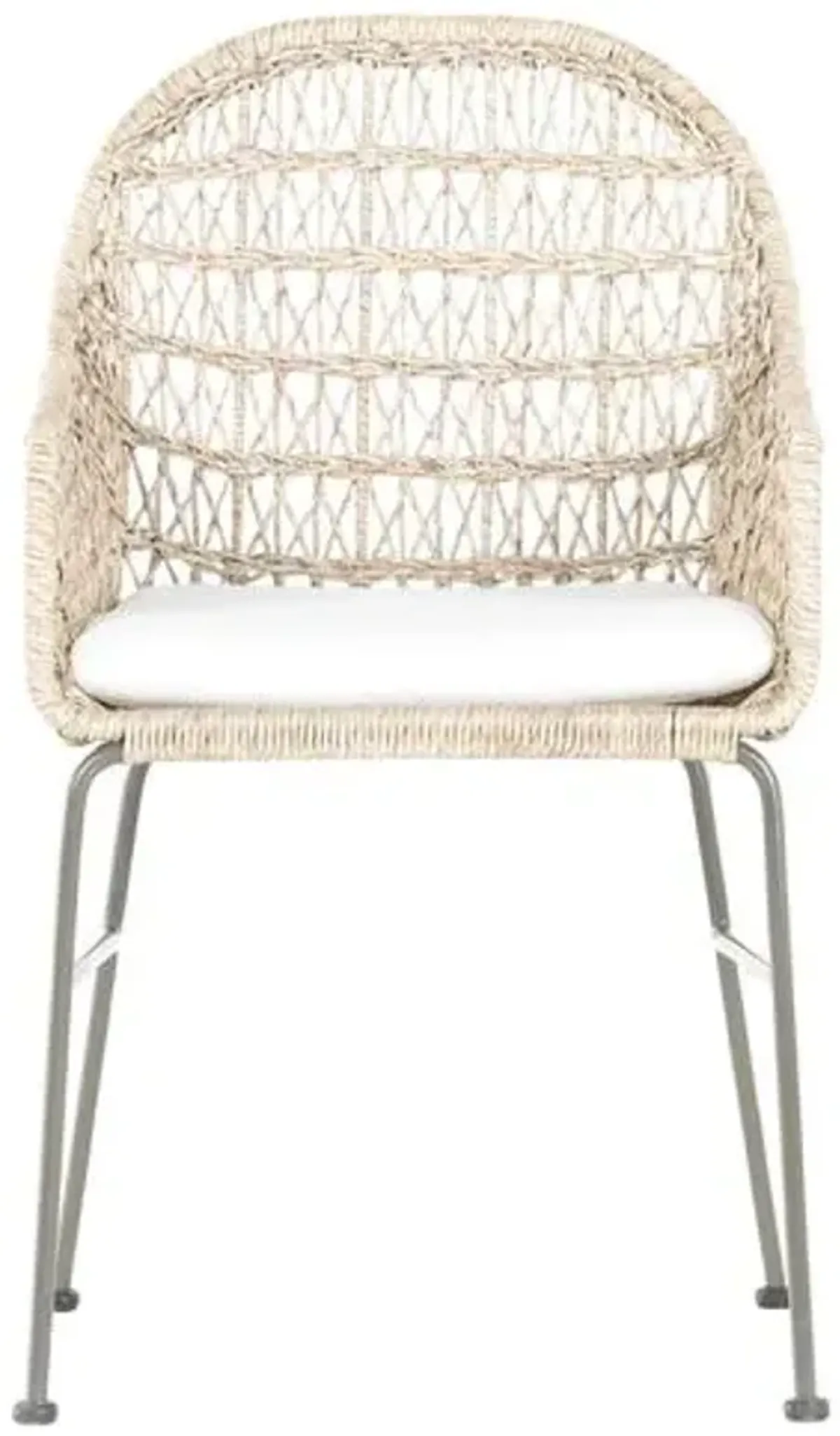 Jolie Outdoor Dining Chair - Gray Bronze/Vintage White