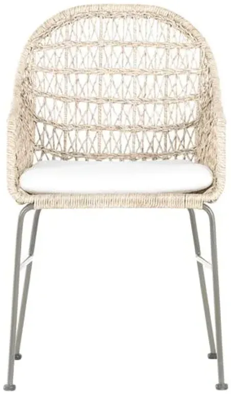 Jolie Outdoor Dining Chair - Gray Bronze/Vintage White