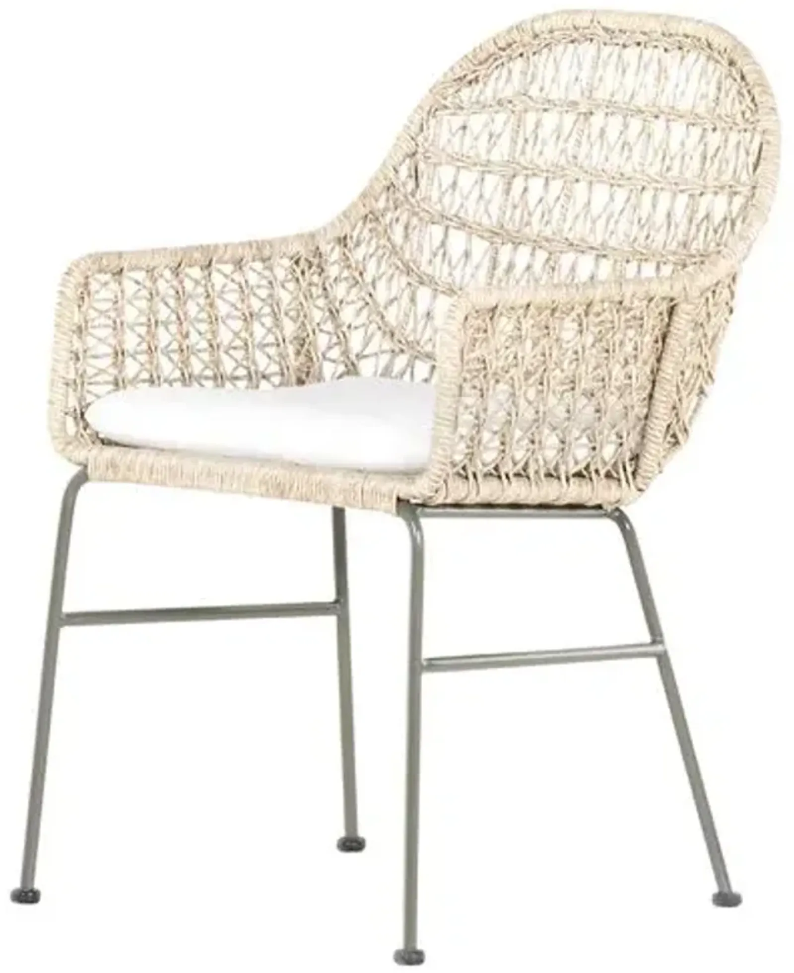 Jolie Outdoor Dining Chair - Gray Bronze/Vintage White