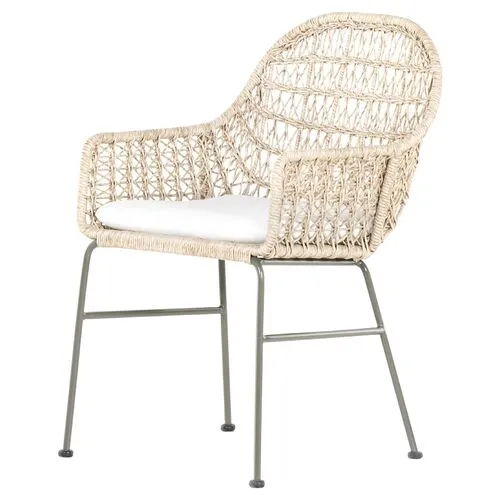 Jolie Outdoor Dining Chair - Gray Bronze/Vintage White