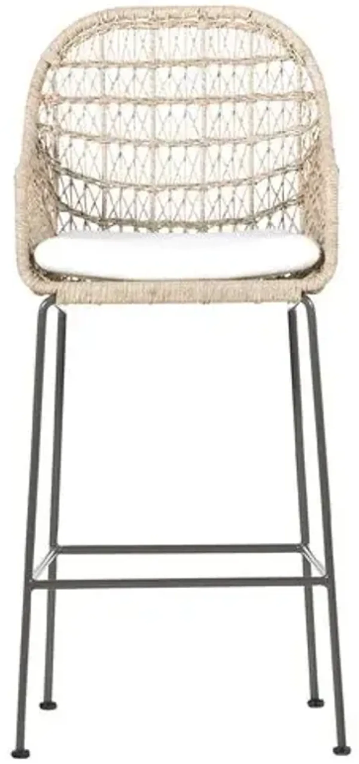 Jolie Outdoor Bar Stool - Gray Bronze/Vintage White