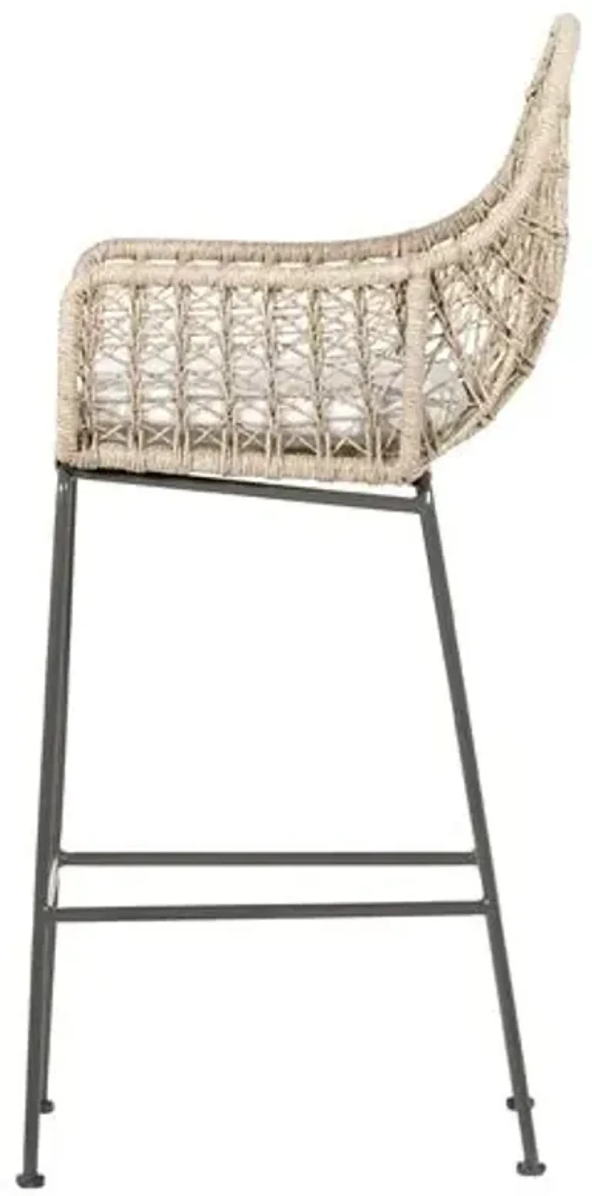 Jolie Outdoor Bar Stool - Gray Bronze/Vintage White