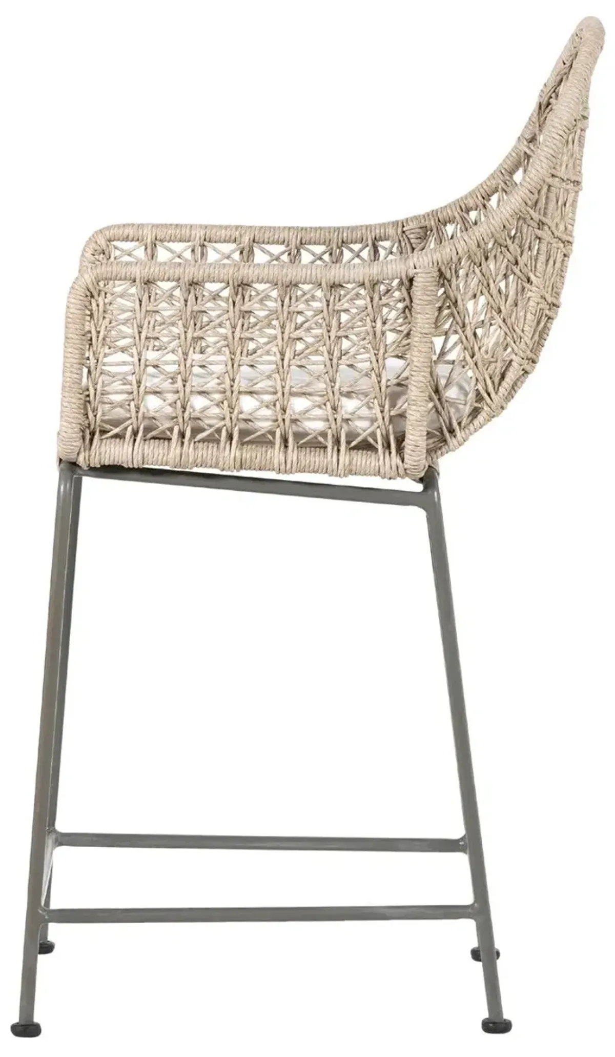 Dylan Outdoor Counter Stool, Gray Bronze/Vintage White