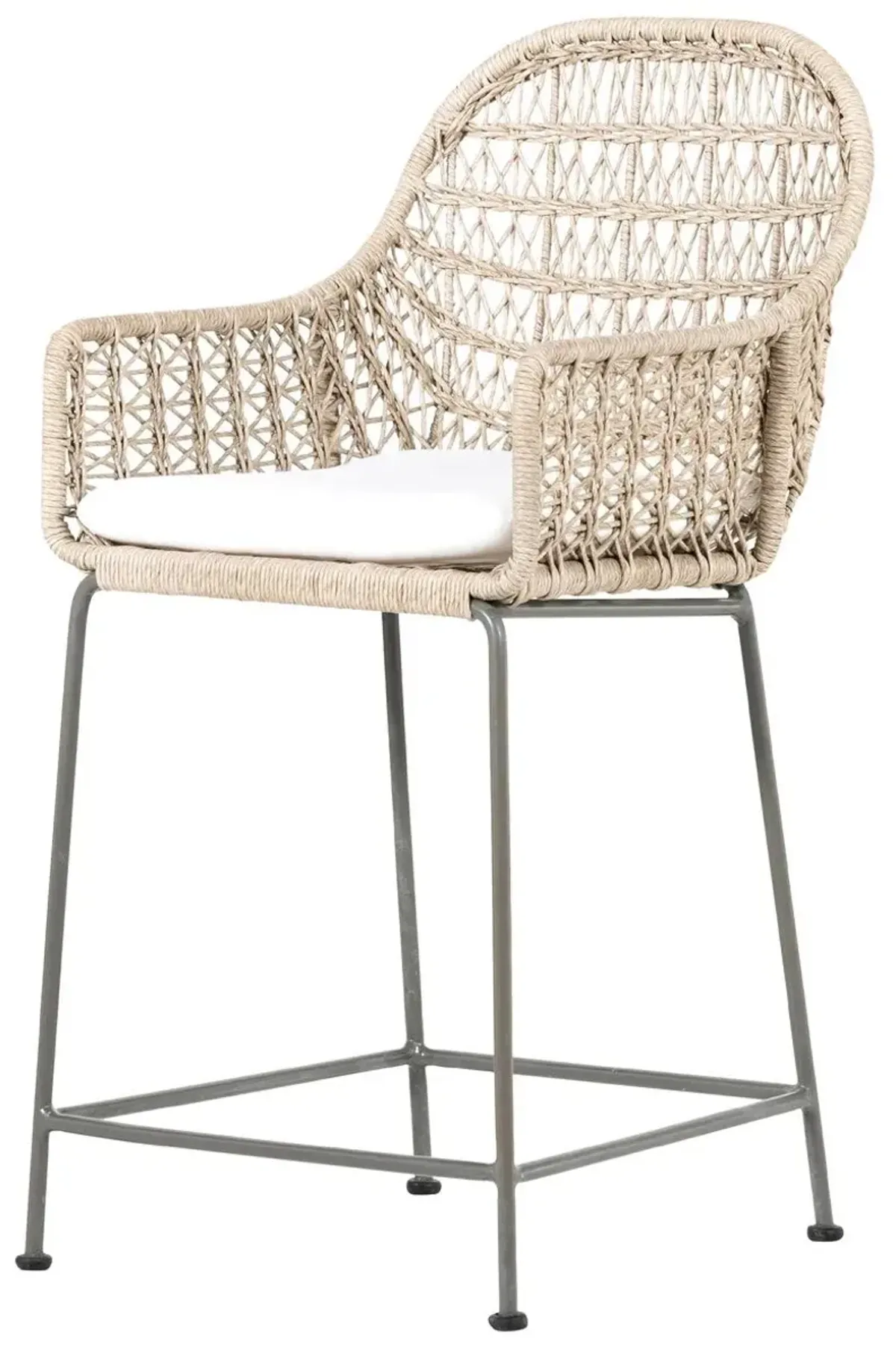 Dylan Outdoor Counter Stool, Gray Bronze/Vintage White