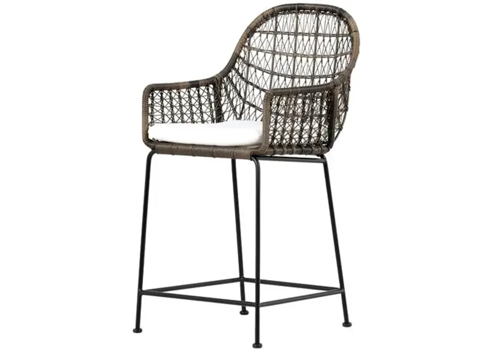 Jolie Outdoor Counter Stool - Natural Black/Gray