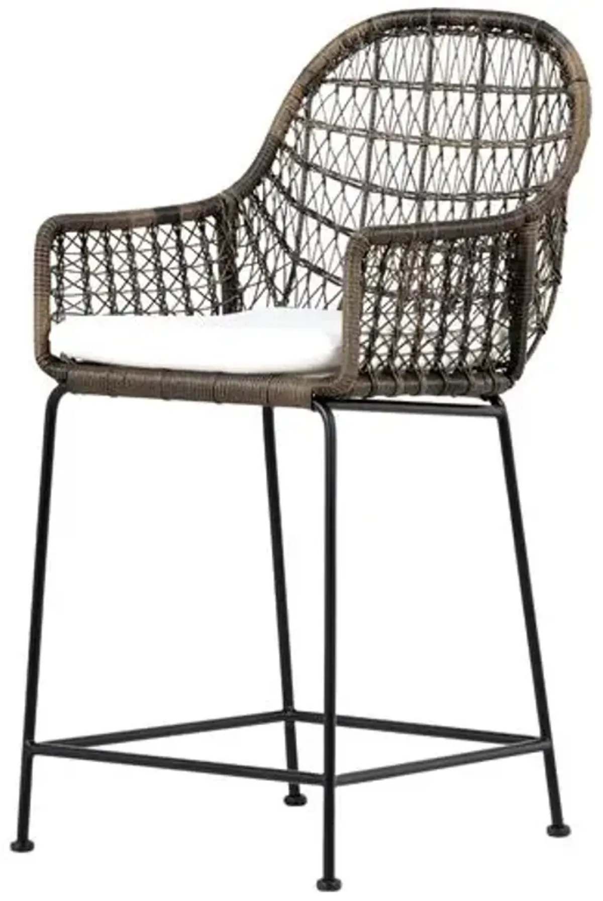 Dylan Outdoor Counter Stool - Natural Black/Gray