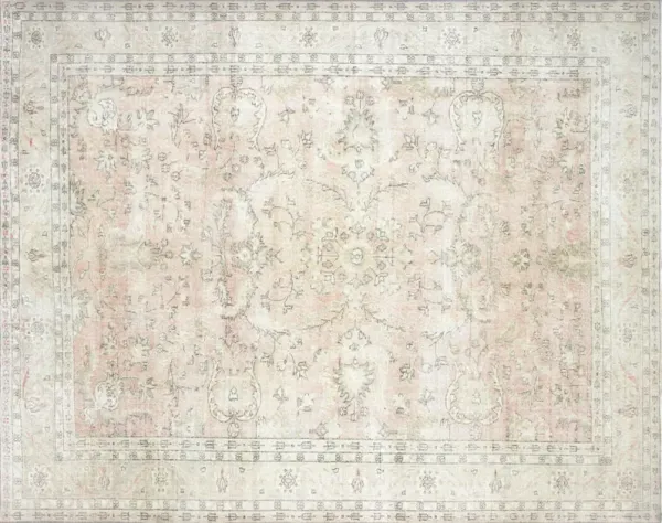 1960s Turkish Oushak Rug - 8'3" x 10'4" - Nalbandian - Pink - Pink