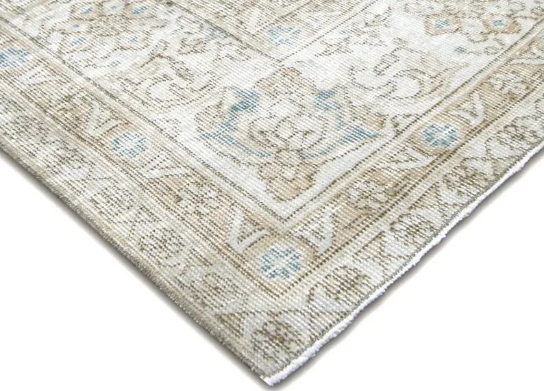 1960s Turkish Oushak Rug - 7'8" x 11' - Nalbandian - beige - beige