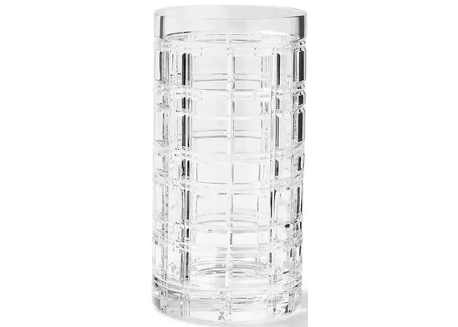 Hudson Plaid Vase - Ralph Lauren Home - Clear