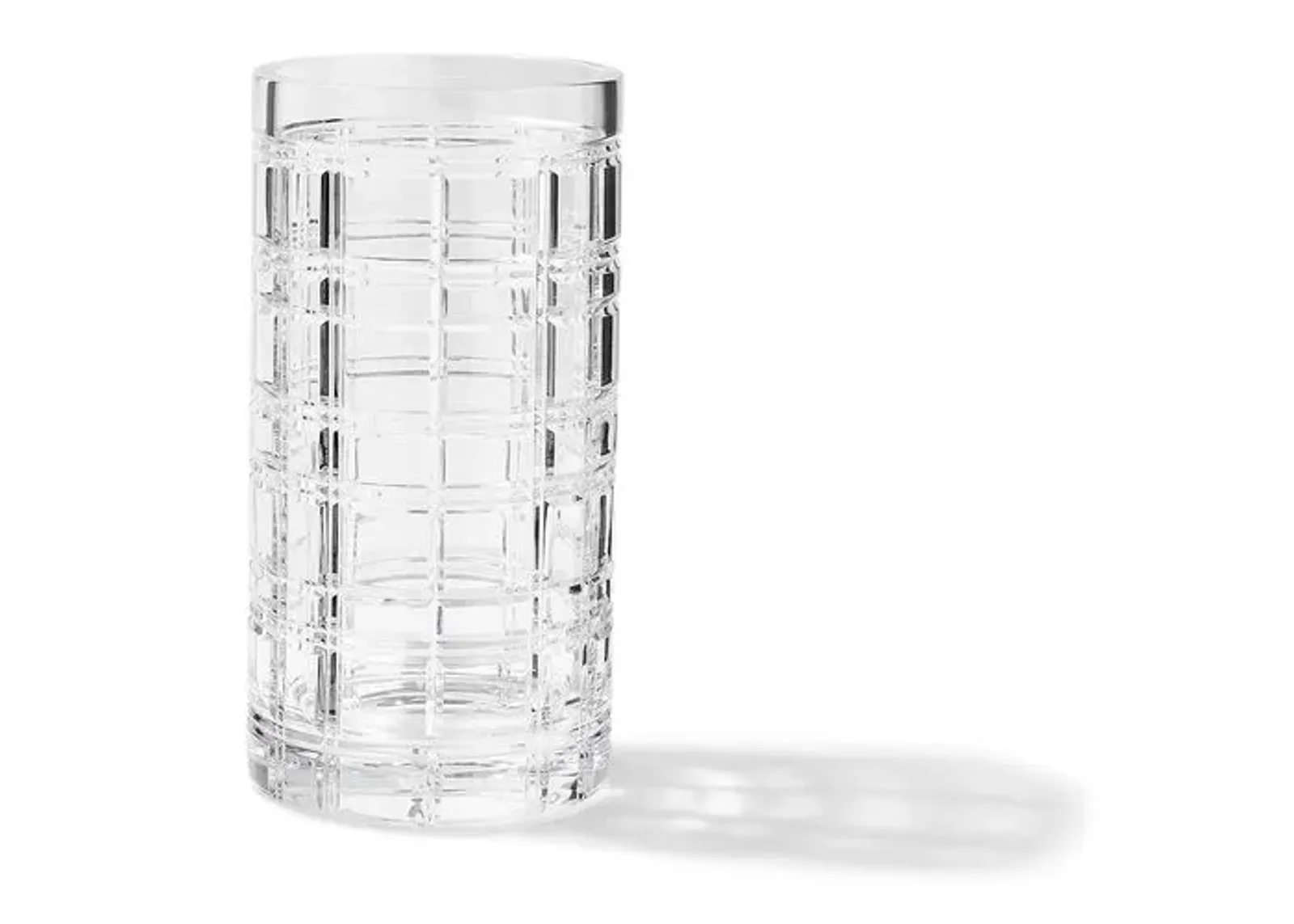 Hudson Plaid Vase - Ralph Lauren Home - Clear