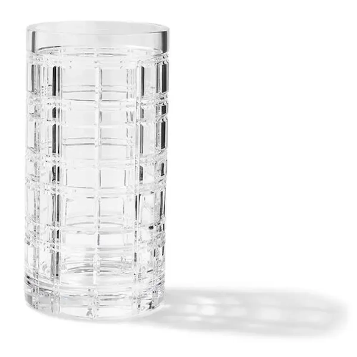 Hudson Plaid Vase - Ralph Lauren Home - Clear