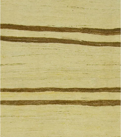 Turkish Kilim Rug - 5'1 X 10'2 - Beige - Beige