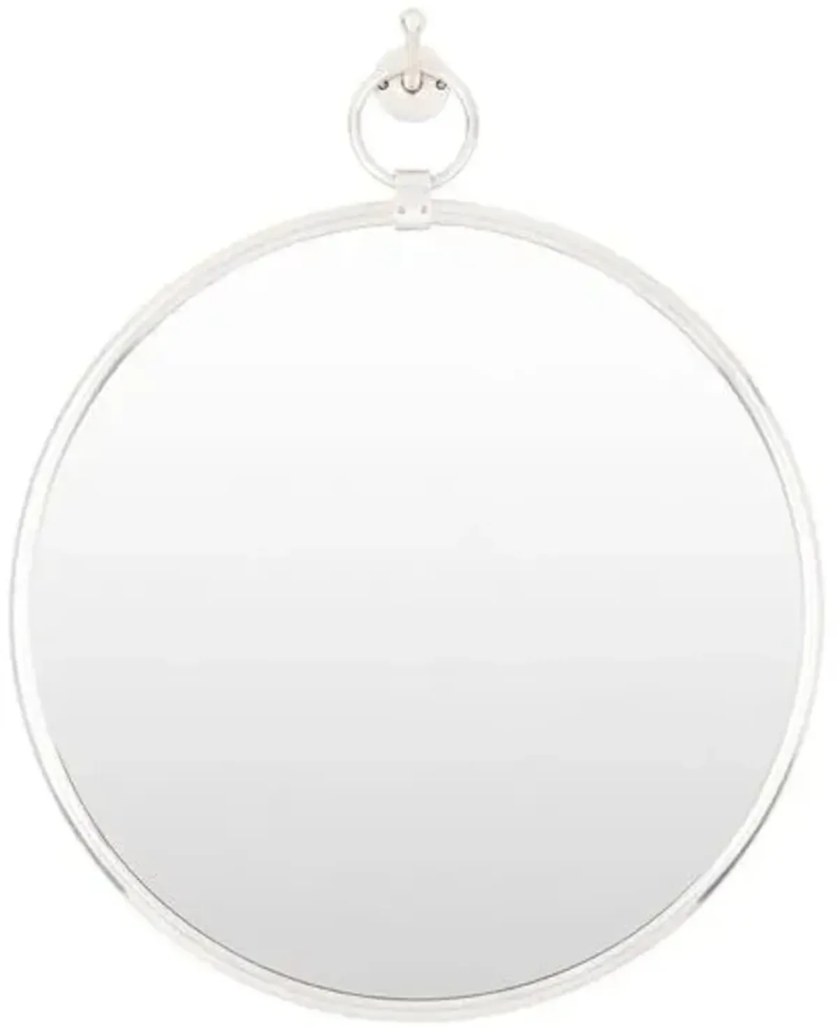 Georgia 23" Round Wall Mirror - Silver